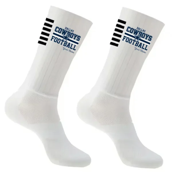 Dallas Cowboys Duo 2 Pack Pair Team Colors Large Men Crew Socks Gift SPTSOCKS056