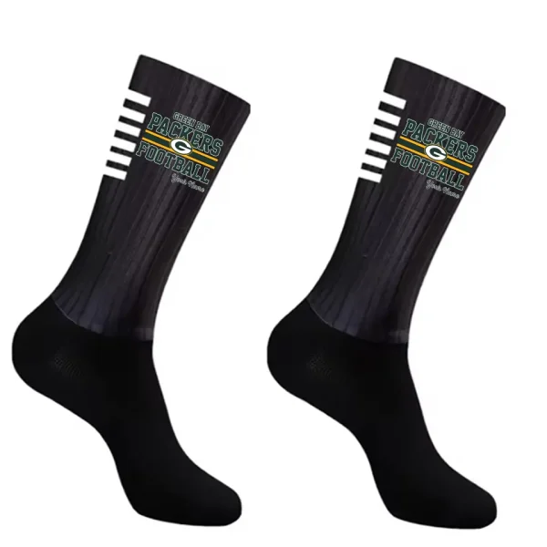 Green Bay Packers Duo 2 Pack Pair Team Colors Large Men Crew Socks Gift SPTSOCKS059 - Image 3