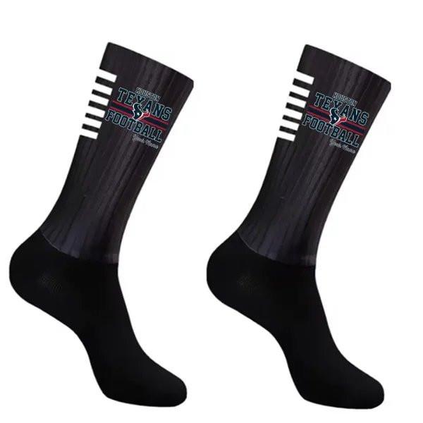 Houston Texans Duo 2 Pack Pair Team Colors Large Men Crew Socks Gift SPTSOCKS060