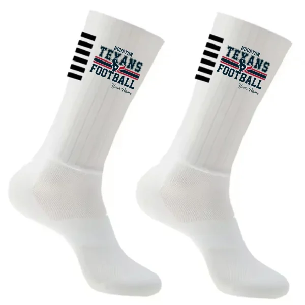 Houston Texans Duo 2 Pack Pair Team Colors Large Men Crew Socks Gift SPTSOCKS060 - Image 5