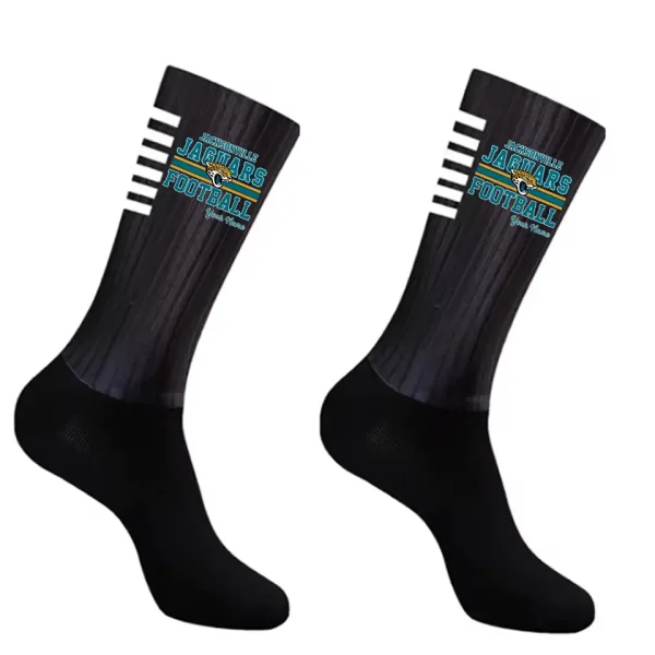 Jacksonville Jaguars Duo 2 Pack Pair Team Colors Large Men Crew Socks Gift SPTSOCKS062