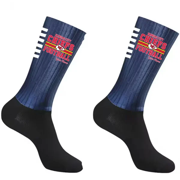 Kansas City Chiefs Duo 2 Pack Pair Team Colors Large Men Crew Socks Gift SPTSOCKS063 - Image 2