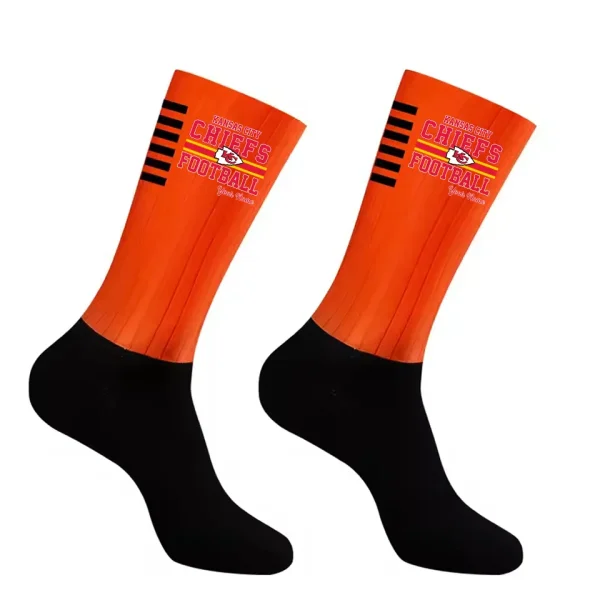 Kansas City Chiefs Duo 2 Pack Pair Team Colors Large Men Crew Socks Gift SPTSOCKS063 - Image 4