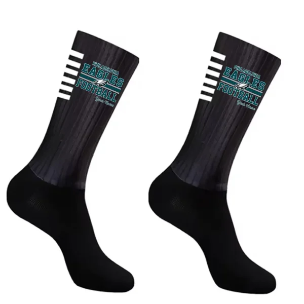 Philadelphia Eagles Duo 2 Pack Pair Team Colors Large Men Crew Socks Gift SPTSOCKS073 - Image 3