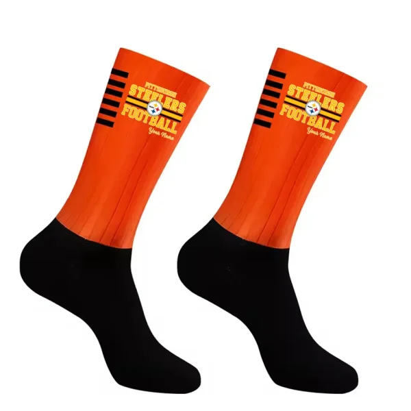 Pittsburgh Steelers Duo 2 Pack Pair Team Colors Large Men Crew Socks Gift SPTSOCKS074 - Image 3