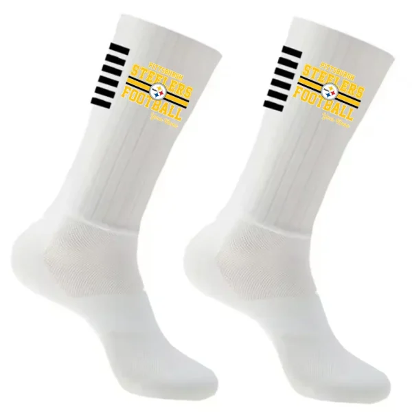 Pittsburgh Steelers Duo 2 Pack Pair Team Colors Large Men Crew Socks Gift SPTSOCKS074