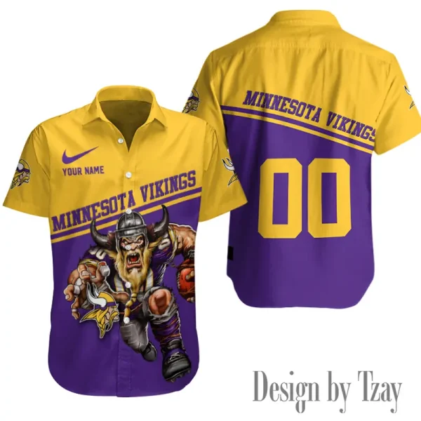 Minnesota Vikings Button Shirt Summer Holiday Gift For Sports Enthusiast AZCBS287