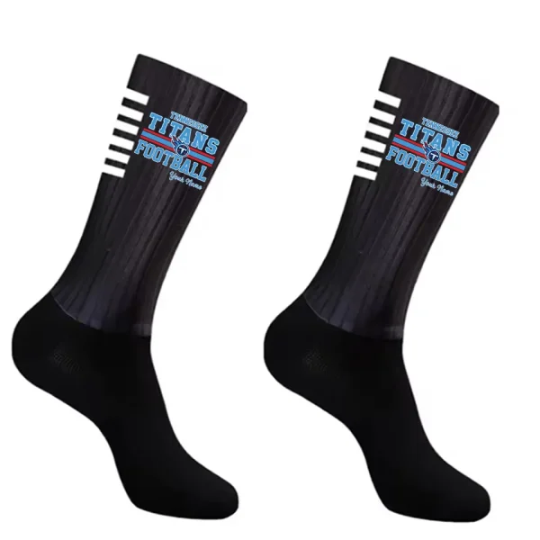 Tennessee Titans Duo 2 Pack Pair Team Colors Large Men Crew Socks Gift SPTSOCKS078 - Image 4