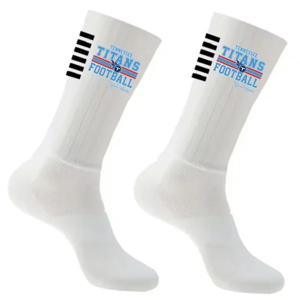 Tennessee Titans Duo 2 Pack Pair Team Colors Large Men Crew Socks Gift SPTSOCKS078