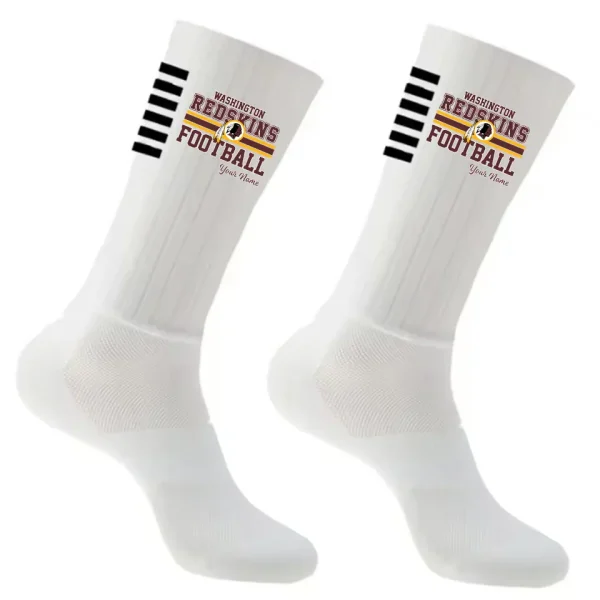 Washington Redskins Duo 2 Pack Pair Team Colors Large Men Crew Socks Gift SPTSOCKS080