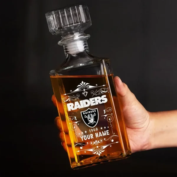 Las Vegas Raiders Whisky Decanter 26OZ PURWKB026 - Image 3