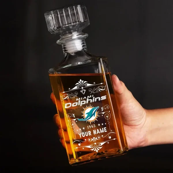 Miami Dolphins Whisky Decanter 26OZ PURWKB020 - Image 2