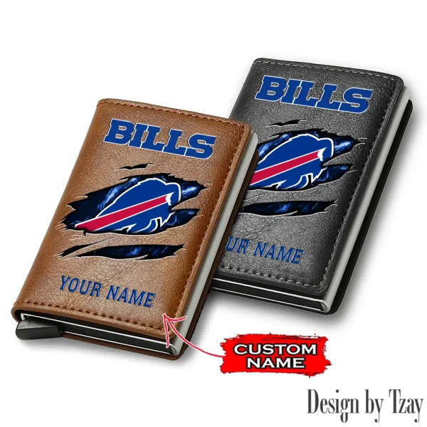 Buffalo Bills Credit Card Holder Leather Wallet SPTCHLW192
