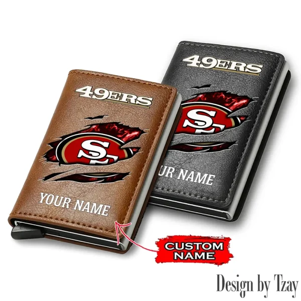 San Francisco 49ers Credit Card Holder Leather Wallet SPTCHLW216