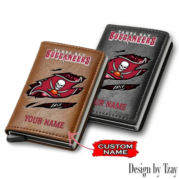 Tampa Bay Buccaneers Credit Card Holder Leather Wallet SPTCHLW218