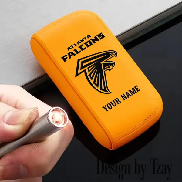 Atlanta Falcons Portable 2-in-1 Multi-function  Leather Cigarette Lighter Cigarette Case SPTLCCLC002 - Image 4