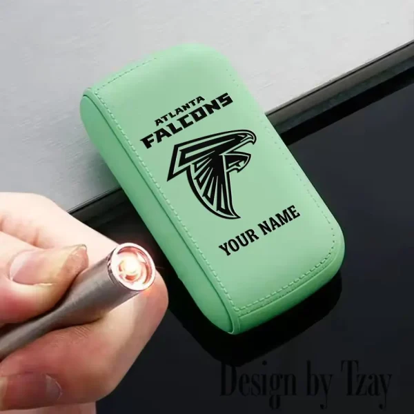 Atlanta Falcons Portable 2-in-1 Multi-function  Leather Cigarette Lighter Cigarette Case SPTLCCLC002 - Image 5