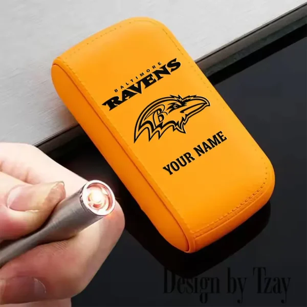 Baltimore Ravens Portable 2-in-1 Multi-function Leather Cigarette Lighter Cigarette Case SPTLCCLC003 - Image 6