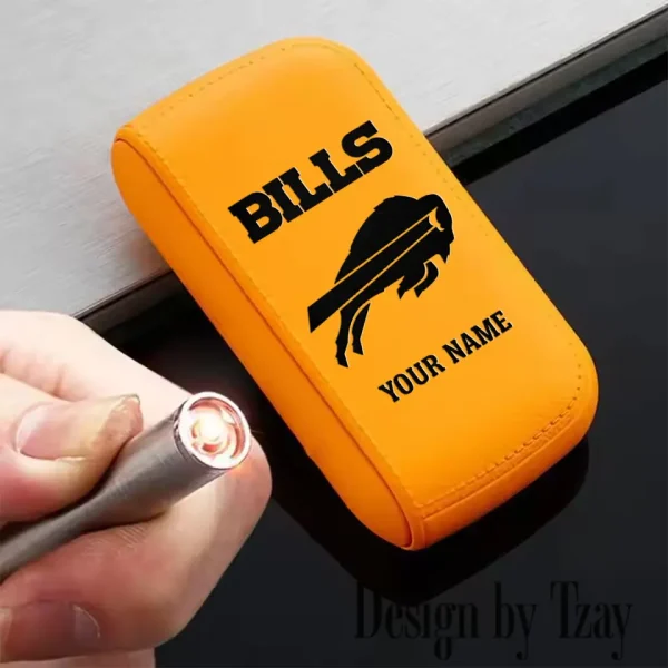 Buffalo Bills Portable 2-in-1 Multi-function  Leather Cigarette Lighter Cigarette Case SPTLCCLC004 - Image 4