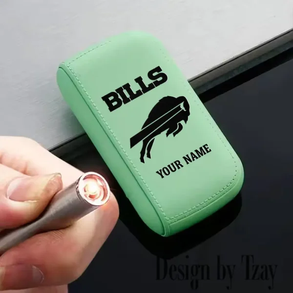 Buffalo Bills Portable 2-in-1 Multi-function  Leather Cigarette Lighter Cigarette Case SPTLCCLC004 - Image 5