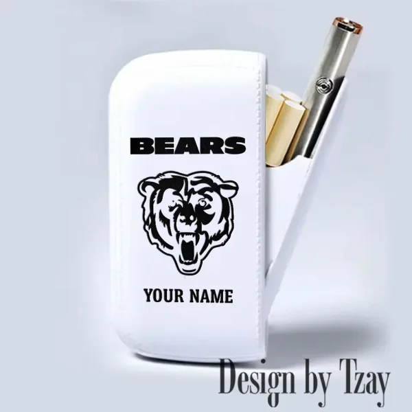Chicago Bears Portable 2-in-1 Multi-function  Leather Cigarette Lighter Cigarette Case SPTLCCLC006