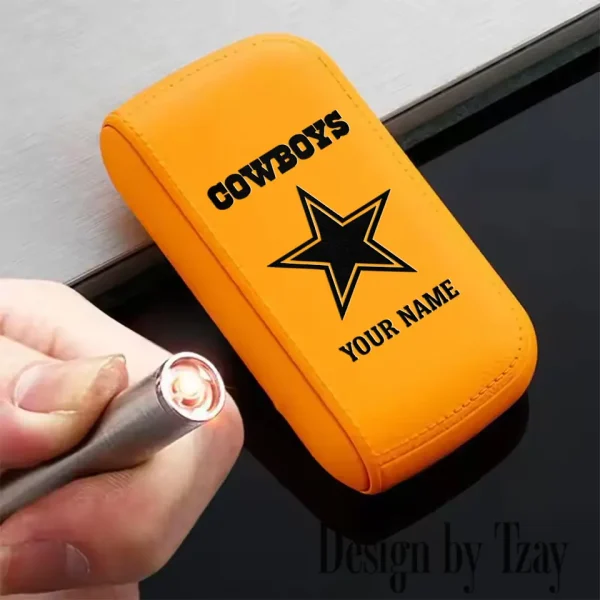 Dallas Cowboys Portable 2-in-1 Multi-function  Leather Cigarette Lighter Cigarette Case SPTLCCLC009 - Image 3