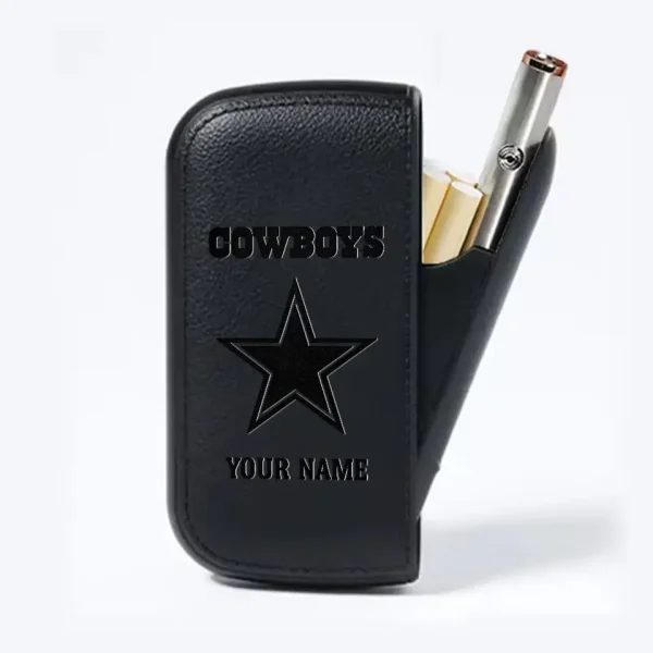 Dallas Cowboys Portable 2-in-1 Multi-function  Leather Cigarette Lighter Cigarette Case SPTLCCLC009 - Image 4