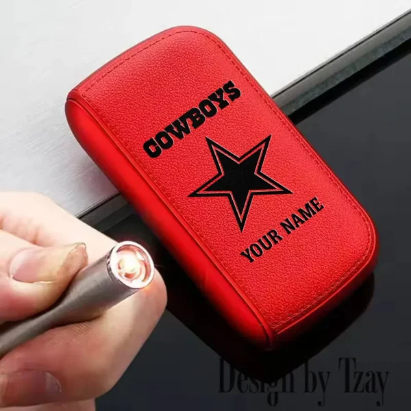 Dallas Cowboys Portable 2-in-1 Multi-function  Leather Cigarette Lighter Cigarette Case SPTLCCLC009 - Image 6