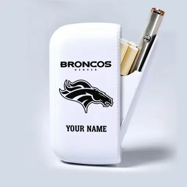 Denver Broncos Portable 2-in-1 Multi-function  Leather Cigarette Lighter Cigarette Case SPTLCCLC010