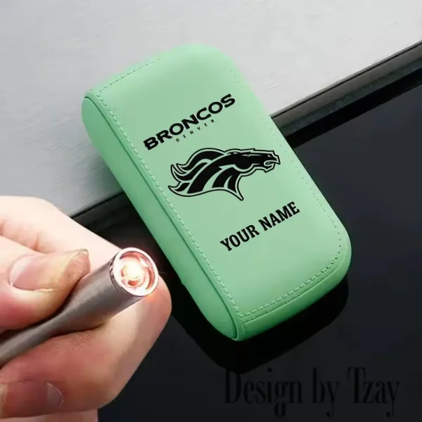 Denver Broncos Portable 2-in-1 Multi-function  Leather Cigarette Lighter Cigarette Case SPTLCCLC010 - Image 4