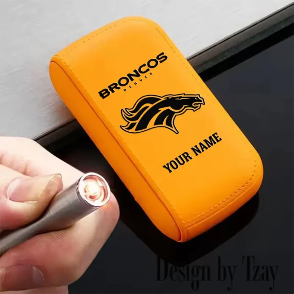 Denver Broncos Portable 2-in-1 Multi-function  Leather Cigarette Lighter Cigarette Case SPTLCCLC010 - Image 5
