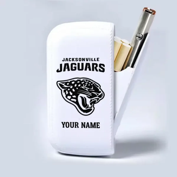 Jacksonville Jaguars Portable 2-in-1 Multi-function  Leather Cigarette Lighter Cigarette Case SPTLCCLC015
