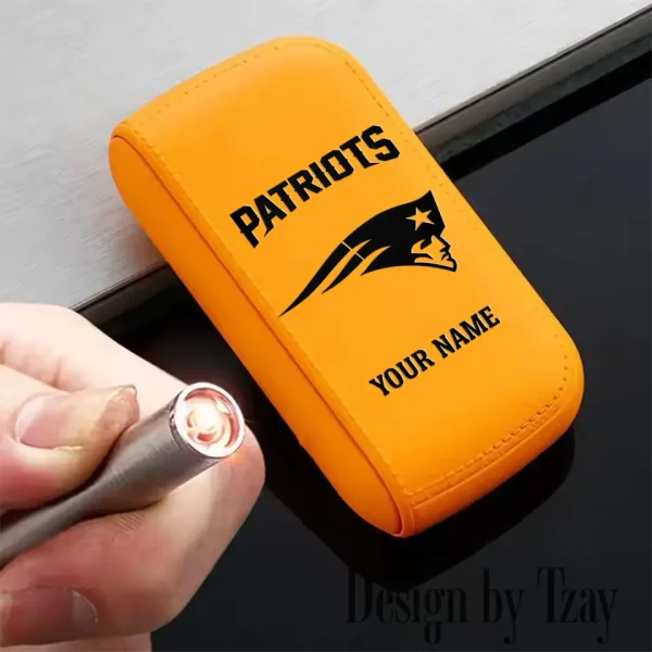 New England Patriots Portable 2-in-1 Multi-function  Leather Cigarette Lighter Cigarette Case SPTLCCLC022 - Image 6