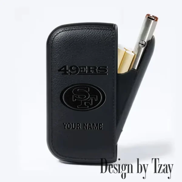 San Francisco 49ers Portable 2-in-1 Multi-function  Leather Cigarette Lighter Cigarette Case SPTLCCLC028 - Image 4