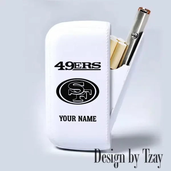 San Francisco 49ers Portable 2-in-1 Multi-function  Leather Cigarette Lighter Cigarette Case SPTLCCLC028