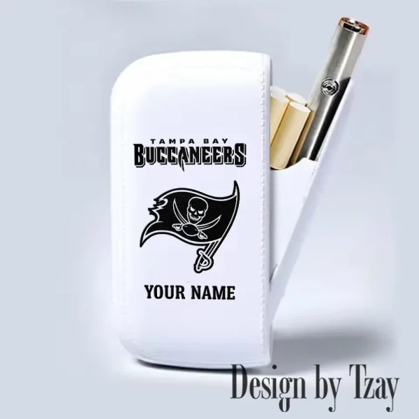 Tampa Bay Buccaneers Portable 2-in-1 Multi-function  Leather Cigarette Lighter Cigarette Case SPTLCCLC030