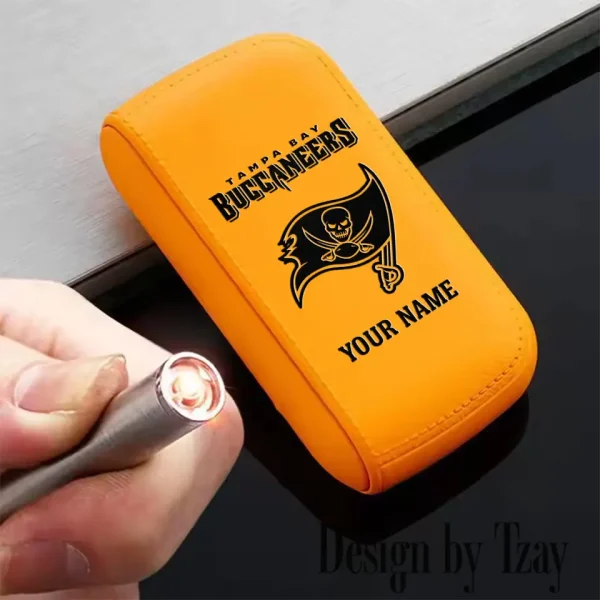 Tampa Bay Buccaneers Portable 2-in-1 Multi-function  Leather Cigarette Lighter Cigarette Case SPTLCCLC030 - Image 3