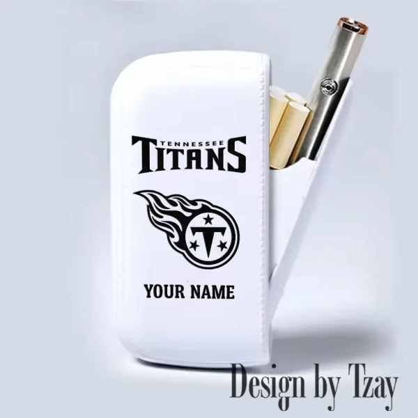 Tennessee Titans Portable 2-in-1 Multi-function  Leather Cigarette Lighter Cigarette Case SPTLCCLC031
