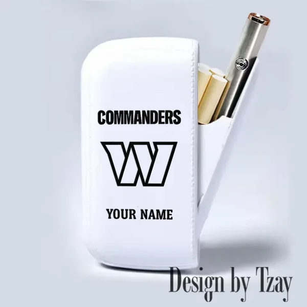 Washington Commanders Portable 2-in-1 Multi-function  Leather Cigarette Lighter Cigarette Case SPTLCCLC032