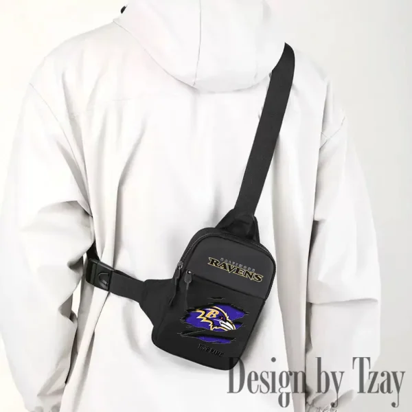Baltimore Ravens Men Multi-Function Sports Chest Bag Men SPTFCB003 - Image 3