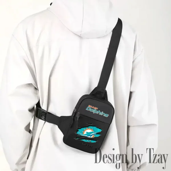 Miami Dolphins Men Multi-Function Sports Chest Bag Men SPTFCB020
