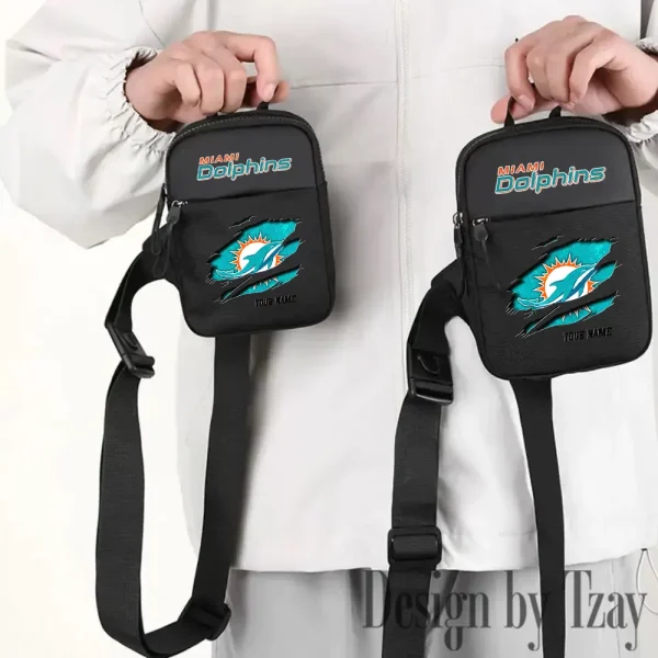 Miami Dolphins Men Multi-Function Sports Chest Bag Men SPTFCB020 - Image 2