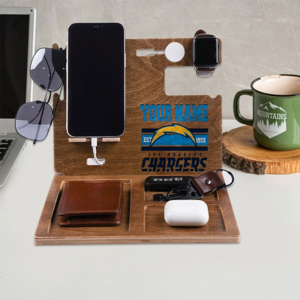 Arizona Cardinals Wooden Docking Station Gift For Fan SPTWOODENDS001 - Image 2