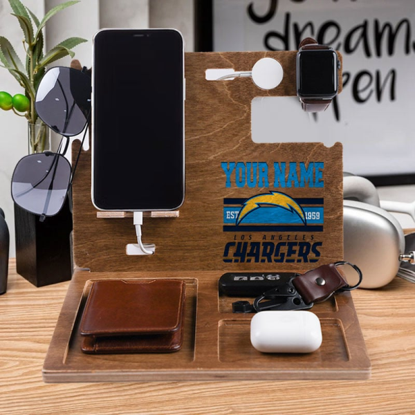 Arizona Cardinals Wooden Docking Station Gift For Fan SPTWOODENDS001