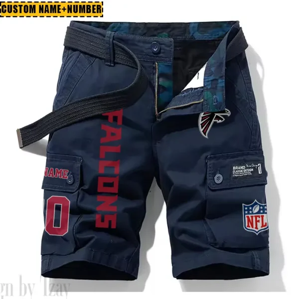Atlanta Falcons New Summer Men Cargo Shorts Fashion 2025  SPTNSM002 - Image 4