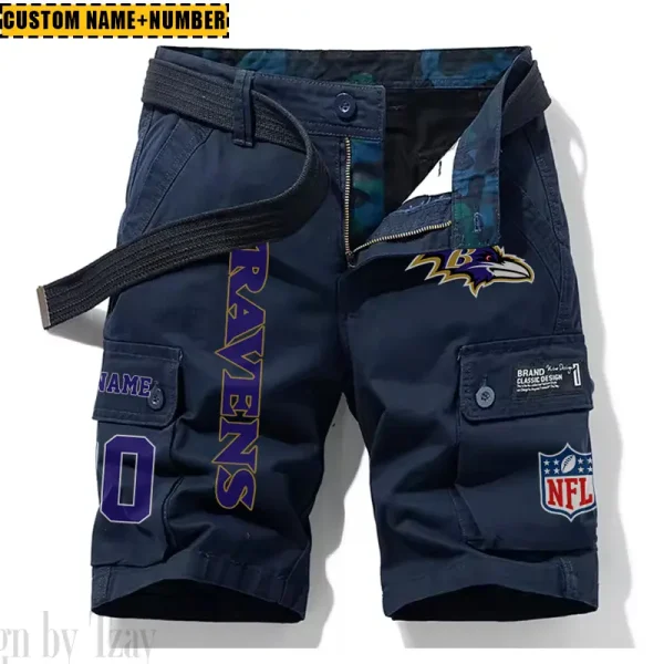 Baltimore Ravens New Summer Men Cargo Shorts Fashion 2025  SPTNSM003