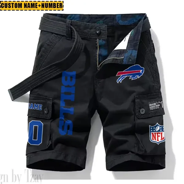 Buffalo Bills New Summer Men Cargo Shorts Fashion 2025  SPTNSM004 - Image 2