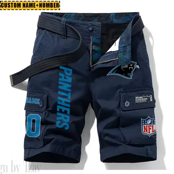 Carolina Panthers New Summer Men Cargo Shorts Fashion 2025  SPTNSM005 - Image 3