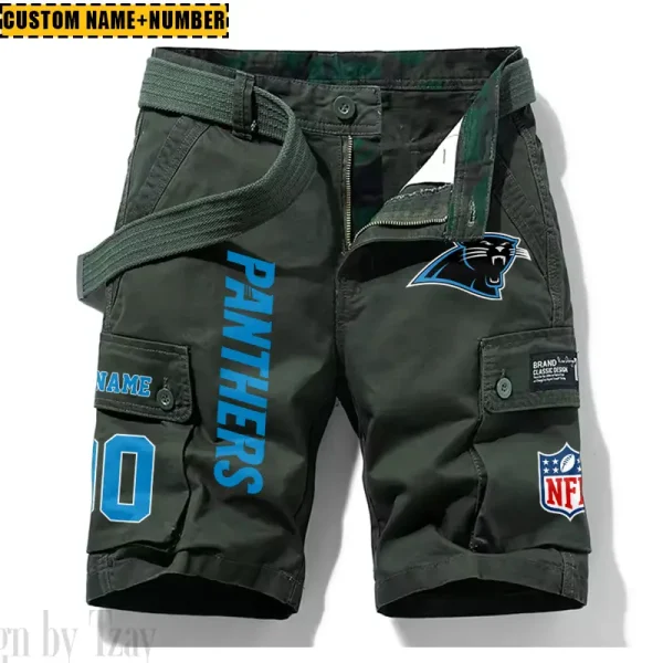 Carolina Panthers New Summer Men Cargo Shorts Fashion 2025  SPTNSM005 - Image 4