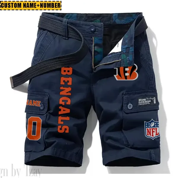 Cincinnati Bengals New Summer Men Cargo Shorts Fashion 2025  SPTNSM007 - Image 3